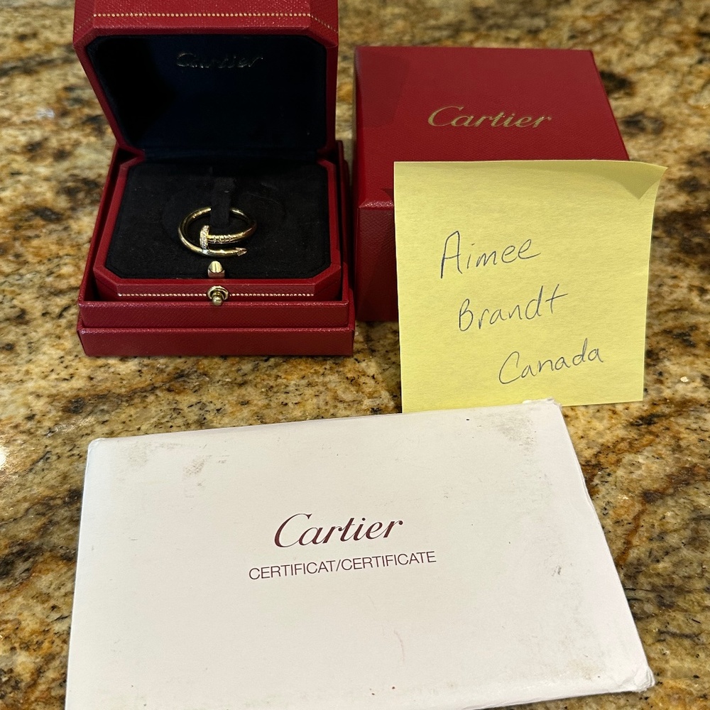 Cartier yellow gold Juste Un Clou ring with diamonds